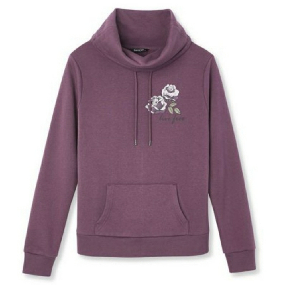 George Women's Fleece Cowl Neck Sweater